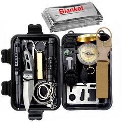 Outdoor survival kit Set Camping Travel Multifunction First aid SOS EDC Emergency Supplies Tactical for Wilderness tool garget - GearMeeUp