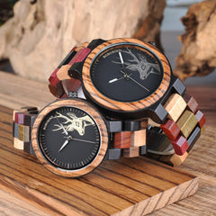 Classic Zebra Wood Watch - GearMeeUp