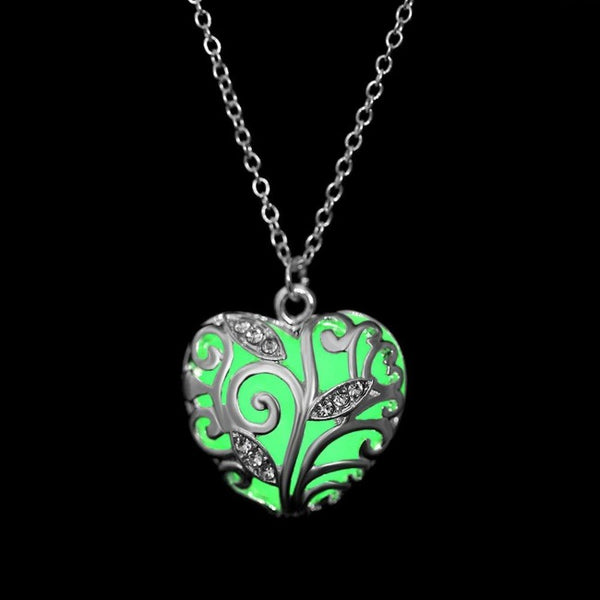 Bohemian Luminous Stone Heart Necklace