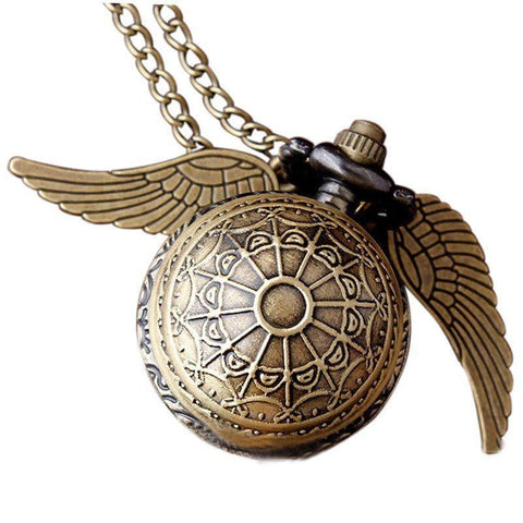 Retro Clock Harry Potter Necklace Pocket Watch - GearMeeUp
