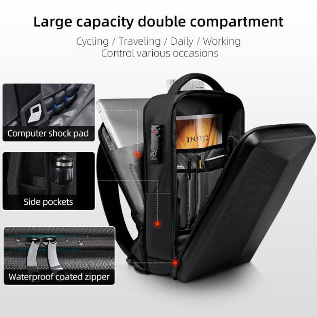 Anti-Theft Diamond Geometric Design Backpack - GearMeeUp