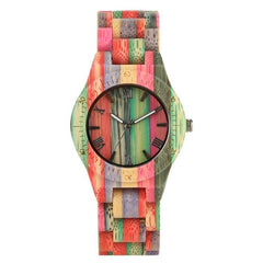 Unique Candy Colour Wood Wrist Watch - GearMeeUp