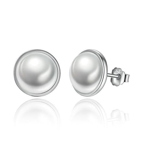 Premium White Pearl™ Stud Earrings