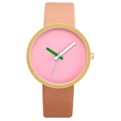 Minimalist Contrast Colour PU Leather Watch - GearMeeUp