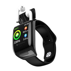 2-in-1 Smart Watch Fitness Tracker with TWS Earbuds - GearMeeUp