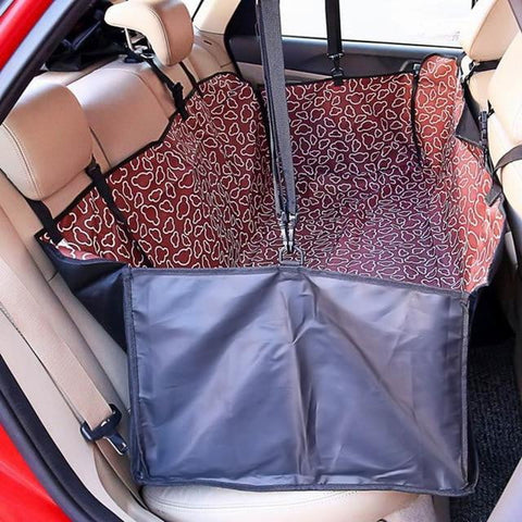 Pet carriers Oxford Fabric Paw pattern Car Pet Seat Cover Dog Car Back Seat Carrier Waterproof Pet Mat Hammock Cushion Protector - GearMeeUp