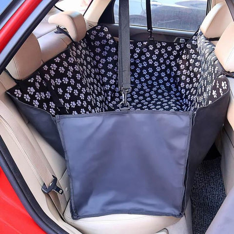 Pet carriers Oxford Fabric Paw pattern Car Pet Seat Cover Dog Car Back Seat Carrier Waterproof Pet Mat Hammock Cushion Protector - GearMeeUp