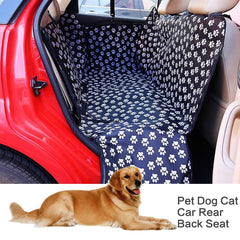 Pet carriers Oxford Fabric Paw pattern Car Pet Seat Cover Dog Car Back Seat Carrier Waterproof Pet Mat Hammock Cushion Protector - GearMeeUp