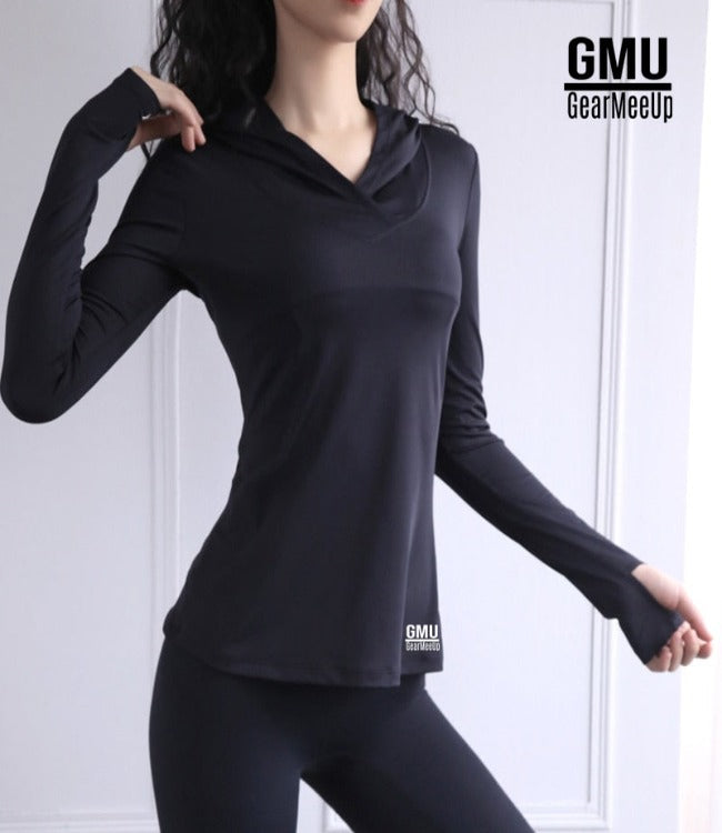 GeraMeeUp Recover Breathable Lightweight Yoga Hoodie