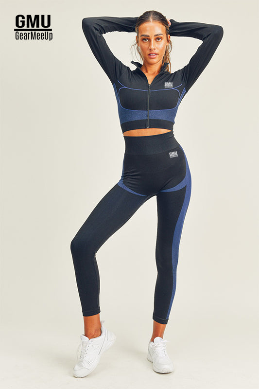 Active Seamless Crop Jacket and Legging Set