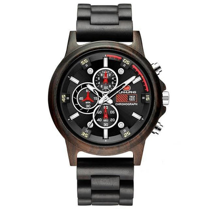 Stylish Wood Chronograph Military Mens Watch - GearMeeUp