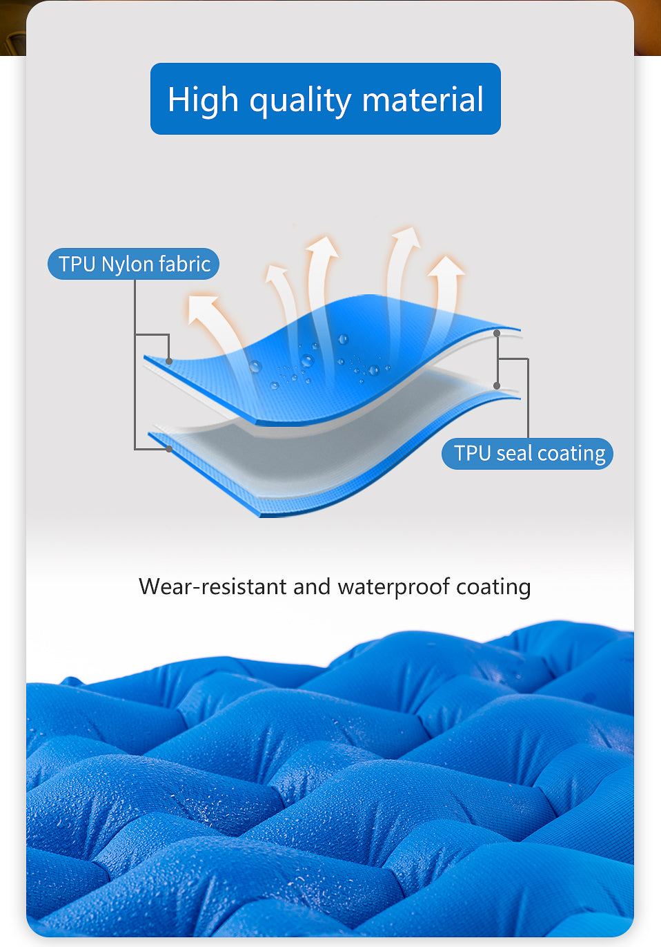Lightweight Moisture-Proof Inflatable Camping Mat - GearMeeUp