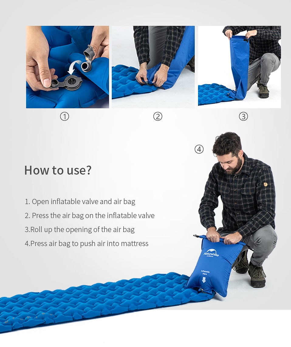 Lightweight Moisture-Proof Inflatable Camping Mat - GearMeeUp