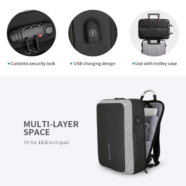 Anti Theft TSA Lock Design Backpack - GearMeeUp