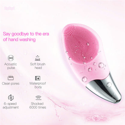 Waterproof Sonic Facial Cleaner Massager - GearMeeUp