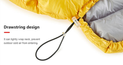 Ultralight Outdoor White Goose Down Mummy Sleeping Bag - GearMeeUp