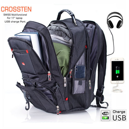 Swiss Multifunctional Waterproof Laptop Backpack - GearMeeUp