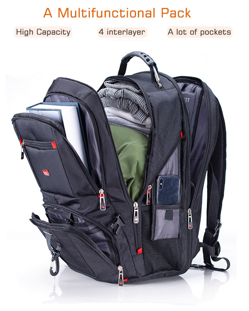 Swiss Multifunctional Waterproof Laptop Backpack - GearMeeUp