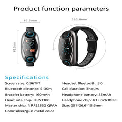 Smartwatch Bracelet MIC Supported Bluetooth Earbud - GearMeeUp