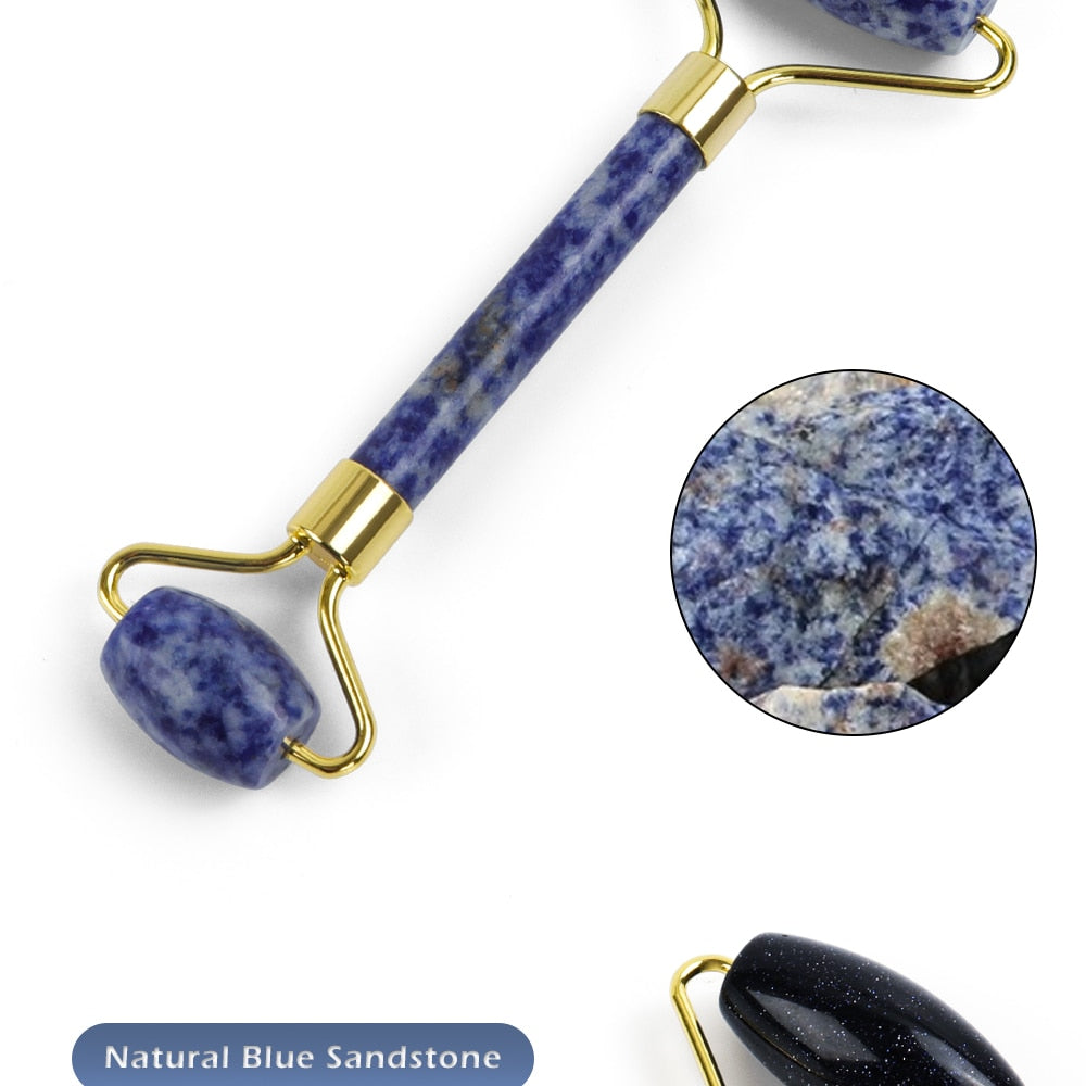 Authentic Natural Amethyst Jade Roller Massager - GearMeeUp