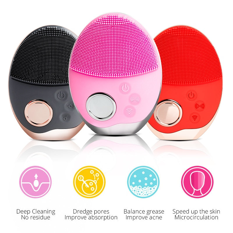Ultrasonic Cleansing Brush Face Massager - GearMeeUp
