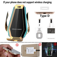 10W Automatic Car Phone Clamp Qi Wireless Charger - GearMeeUp