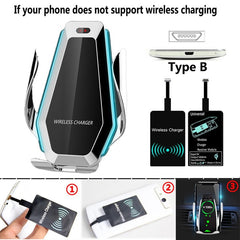 10W Automatic Car Phone Clamp Qi Wireless Charger - GearMeeUp