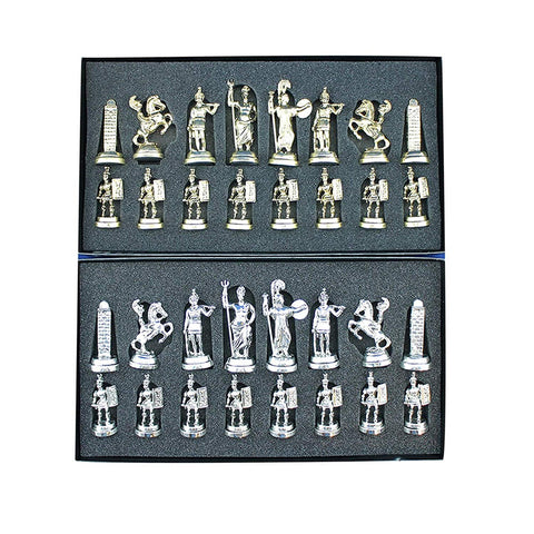 Historical Rome Figures Metal Chess Set - GearMeeUp