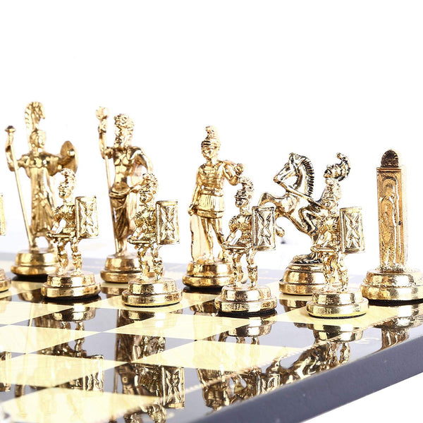 Historical Rome Figures Metal Chess Set