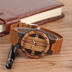 Unique Mixed Colour Wood Watch - GearMeeUp