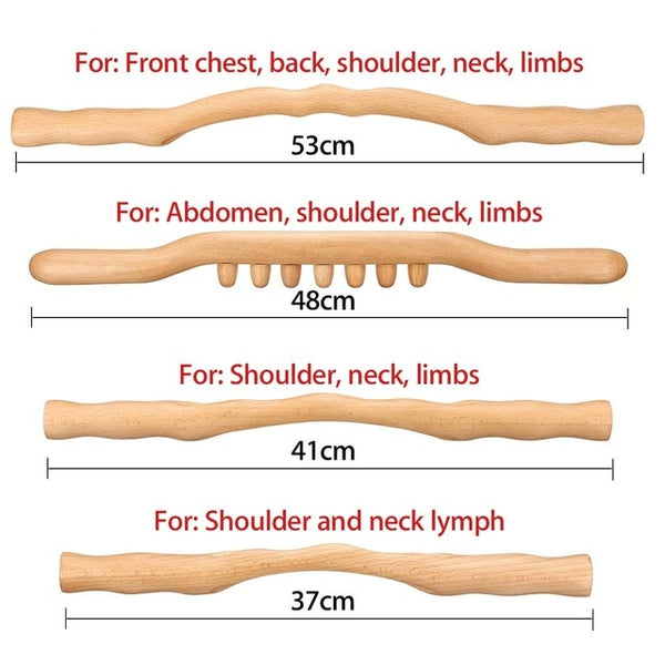 4 PC Wooden Stick Relaxation Massage Tool