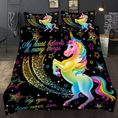 Lovely Rainbow Unicorn Pattern Bedding Set - GearMeeUp