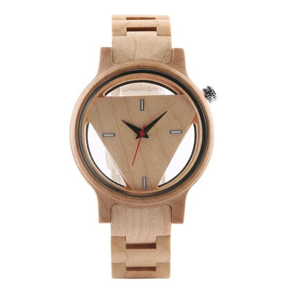 Unique Geometric Triangle Wood Watch - GearMeeUp