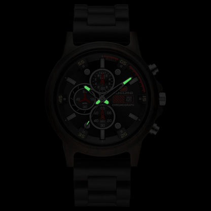 Stylish Wood Chronograph Military Mens Watch - GearMeeUp