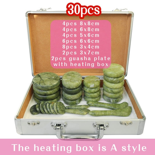Natural Jade Hot Stone Massage Set - GearMeeUp