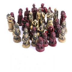 Ancient Rome Chess Set with Mahogany Wooden Board - GearMeeUp