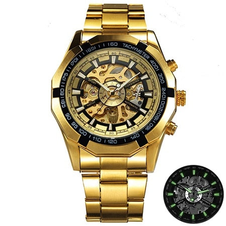 Limited Automatic Skeleton Vintage Mens Watch