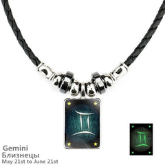 Handmade Luminous Leather Constellation Necklace - GearMeeUp