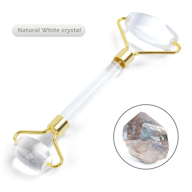Authentic Natural Amethyst Jade Roller Massager - GearMeeUp